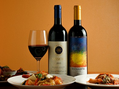 ソムリエでもある古川シェフがセレクトした種類豊富なワイン