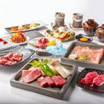 定番焼肉に氷見牛カルビや上ロース、炙り握りを加えたワンランク上のコース。