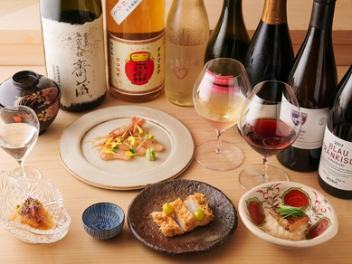 季節の会席料理とお酒のペアリング