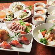 年の瀬を彩るボイチの「忘年会コース」をご用意いたしました！
11月中に忘年会コースをご予約いただくと「15％OFF」！
忘年会のご予約はお早めに♪
＋1,650円（税込）で120分の飲み放題がお付けできます。