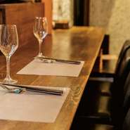 【お一人様～デートまで】料理人の顔を見ながら楽しむキッチンカウンター