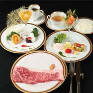 本日の前菜・相州牛サーロイン200ｇ・ライス・スープ・デザート・ドリンク