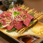 まずはこれ！！鮮度抜群人気のハツ刺し！

