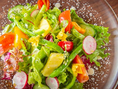 農家直送の野菜サラダ