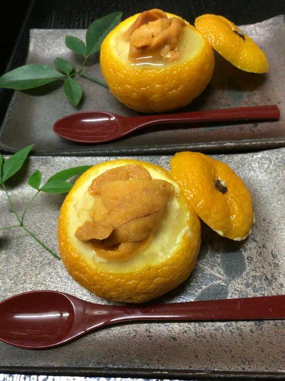 雲子の柚子釜蒸し