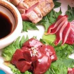 鶏刺し4種盛り