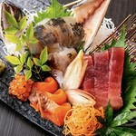 当店では漁港直送の新鮮なお魚を毎日仕入れてます！その日仕入れた鮮魚をお造りで♪また、コースでもお楽しみいただけます！ぜひ心ゆくまでご堪能ください。ほかにも宮崎の郷土料理なども豊富にご用意しております。