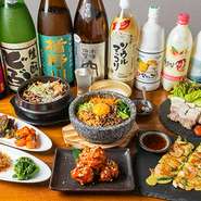 韓国主体の日韓創作居酒屋。お料理しかり、飲み物も韓国焼酎、マッコリや日本酒、焼酎も取り揃えてます。