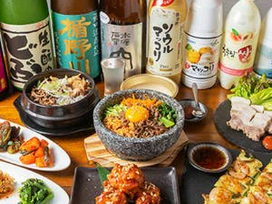 韓国料理主体の日韓創作料理。豊富なメニュー