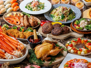 季節の食材を使用したバラエティ豊かなビュッフェ