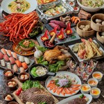 前日までのご予約で通常9,200円の飲み放題付ビュッフェが7,000円に！蟹、寿司食べ放題を含む豪華食べ放題。