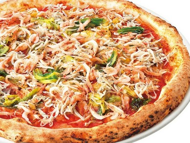 釜揚げシラスと桜海老のピッツァ