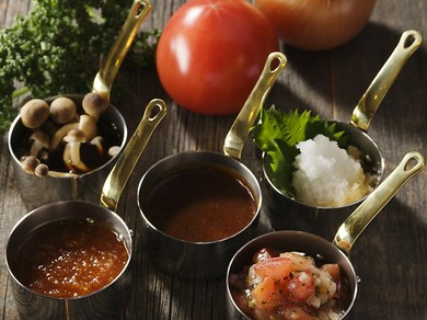 【ハンバーグのソースは5種類】