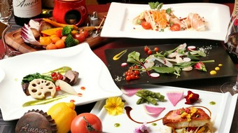 旬の食材を楽しめる季節のディナーコースをご用意！歓送迎会・女子会やパーティーに♪