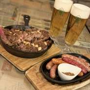 キレのあるハートランド生ビールを常時提供！花巻Brew Beastの個性豊かなクラフトビールとともに、肉料理との最高のペアリングをお楽しみください。肉バルならではの贅沢な一杯をぜひ。