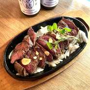 US産の牛ハラミステーキ大量200G！柔らかい肉質・肉味しっかりおすすめです☆
