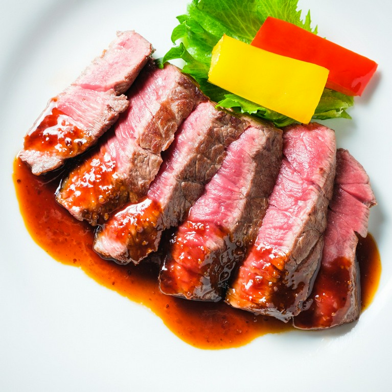 アンガス牛のステーキ