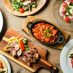 1頭買いだからできるコスパ!!当店自慢のA５和牛もついた牛、SPFポーク、鶏の満足コース☆全8品!!