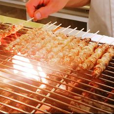 숯불 닭 꼬치 돌돔