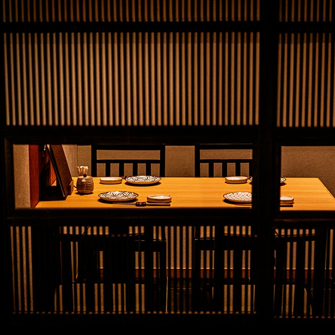 少人数で予約できる個室がある