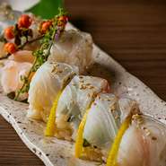 宇和島産「鯛」を棒寿司にしました。〆の一品にいかがですか？