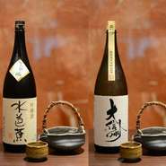 店主特選の天ぷらに合う日本酒、焼酎、ワイン等で天ぷらの新たな味わいをご体験頂けます。※ラインナップは仕入れ状況によって異なります