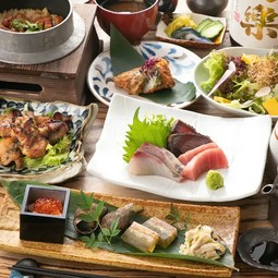 充実の【竹】コース。品数、メニュー共にバランスの取れた個別盛りでご提供します。
日本酒は全種飲み放題