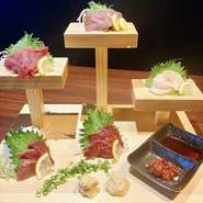 馬刺しのウマ味の全てが味わえる一盛り。それぞれの部位のウマ味が味わえます。