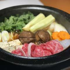 前沢牛満喫＋上ステーキコース『すき焼き』〈個室確約〉