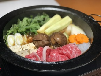 前沢牛満喫＋上ステーキコース『すき焼き』〈個室確約〉