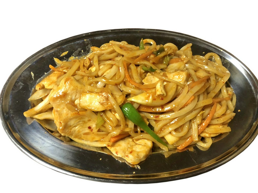 鶏みそ焼きうどん