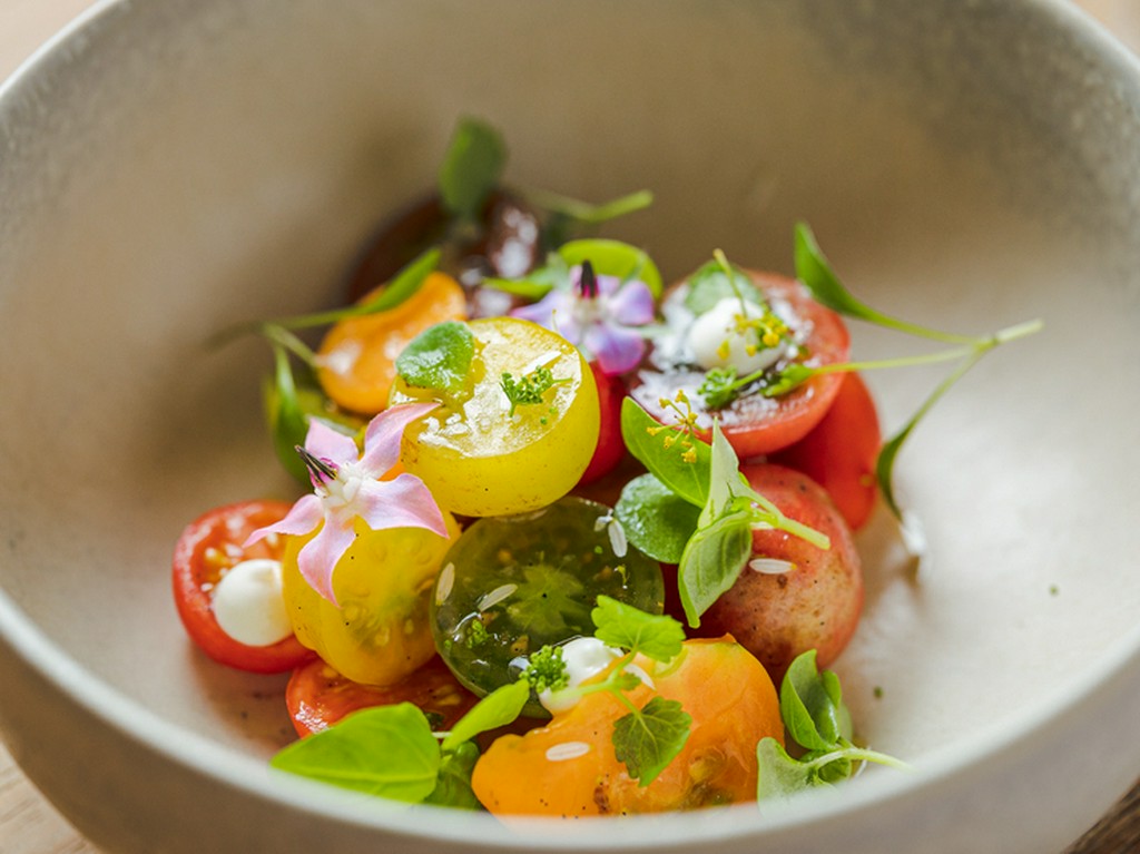“採れたて”ならではの力強い風味にノックアウト『いろいろなトマトの前菜』