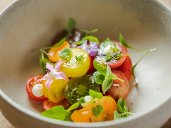 “採れたて”ならではの力強い風味にノックアウト『いろいろなトマトの前菜』