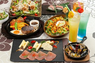 新鮮な旬の野菜、地元の肉屋を通じて仕入れた国産牛