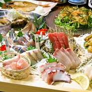 新鮮な鮮魚・魚貝をお手頃価格で楽しめます。「今日の一押し」など、季節メニューも楽しめます！