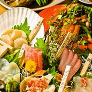 その日その日の新鮮な魚介類を使用!!