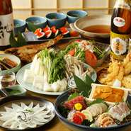 素材からこだわりぬいた、絶品料理の数々。宴会コースではリーズナブルに人気料理をお楽しみ頂けます。