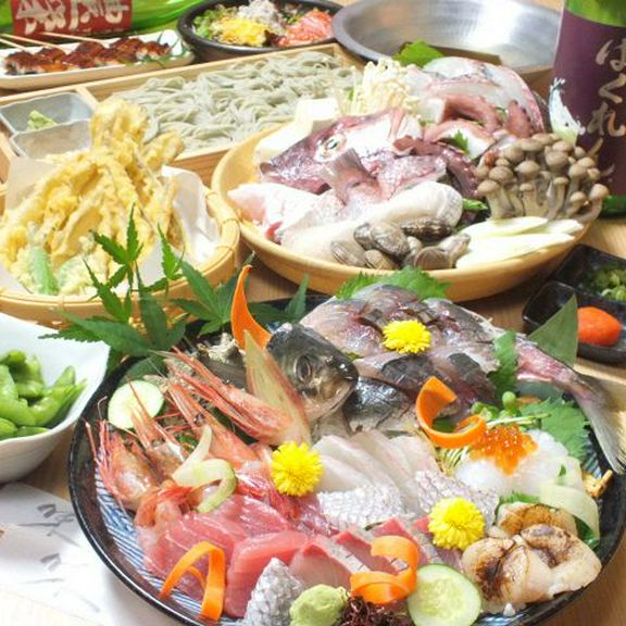 コース料理はお手軽に2,500円〜（税込）　旬の食材はもちろん名物へぎそば、しゃぶしゃぶを含むコースも