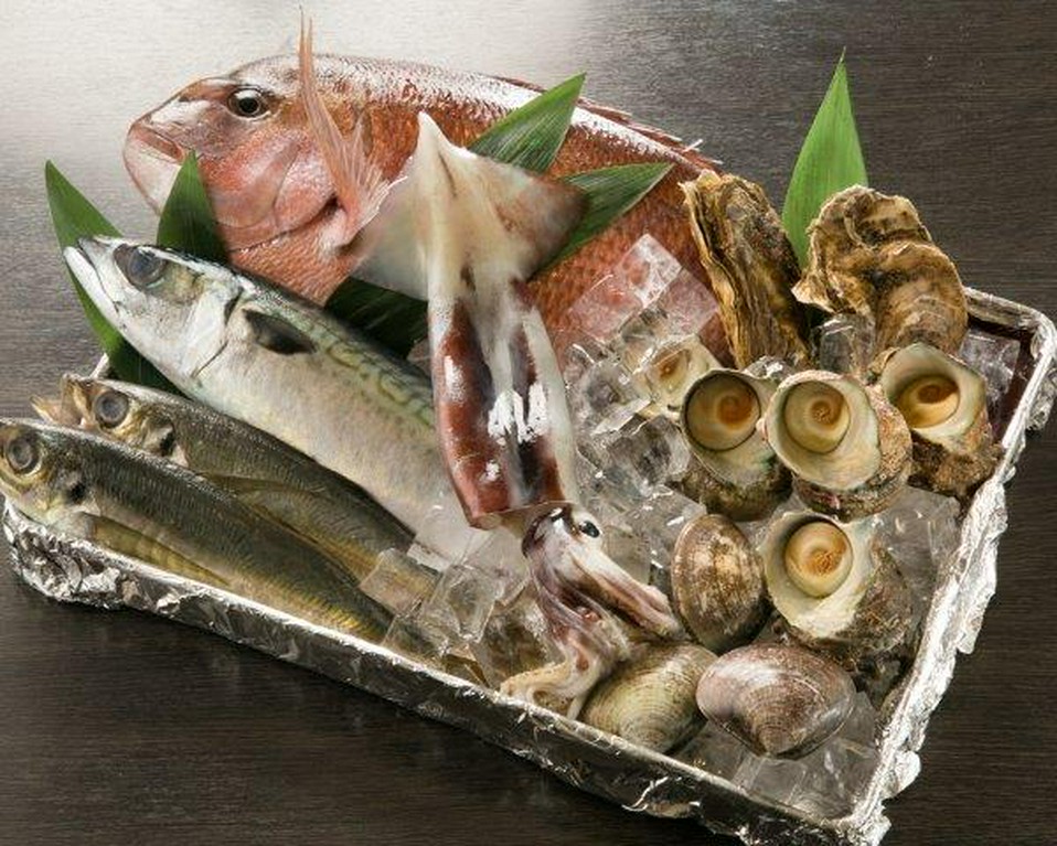 新鮮な魚介類でおもてなし