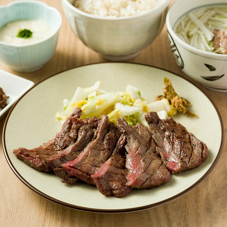 牛たん焼（塩）セット （一人前 3枚6切）※とろろ付