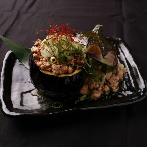 賀茂茄子の肉詰め