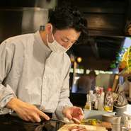 「接待や記念日デートなどの大切なシーンはもちろん、気がまえなく気軽にふらっといらしてただければうれしいです。季節の味わいで心から寛いで頂くことが何より」と語る東野氏。
