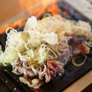 黒毛和牛肩ロースのネギ焼き