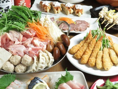 60名様まで【個室・喫煙禁煙可】飲み放題付きコースは3000円〜！