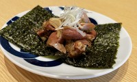 春の味覚 ふきのとうとホタルイカの創作料理になります。