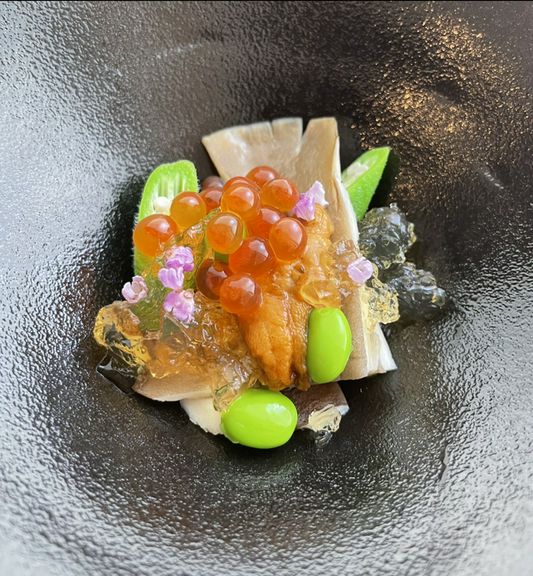 地元野菜と海の幸。