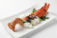 伊勢海老と香茸の炒め