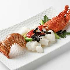 伊勢海老と香茸の炒め