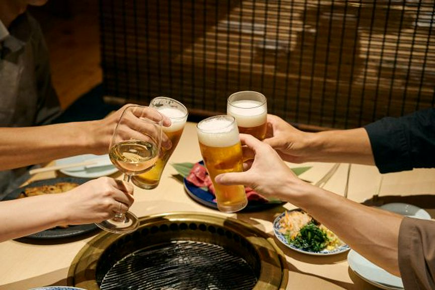 2時間飲み放題がついたコスパのいいお得なコースです