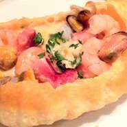 シーフード包み揚げ・パンツェロッティ